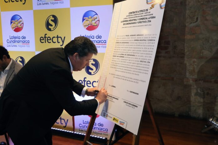 Lotería de Cundinamarca firma acuerdo con Efecty